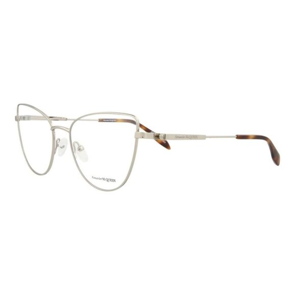 Alexander McQueen Womens Cat Eye Silver Silver Transparent Fashion Designer - Picture 1 of 4